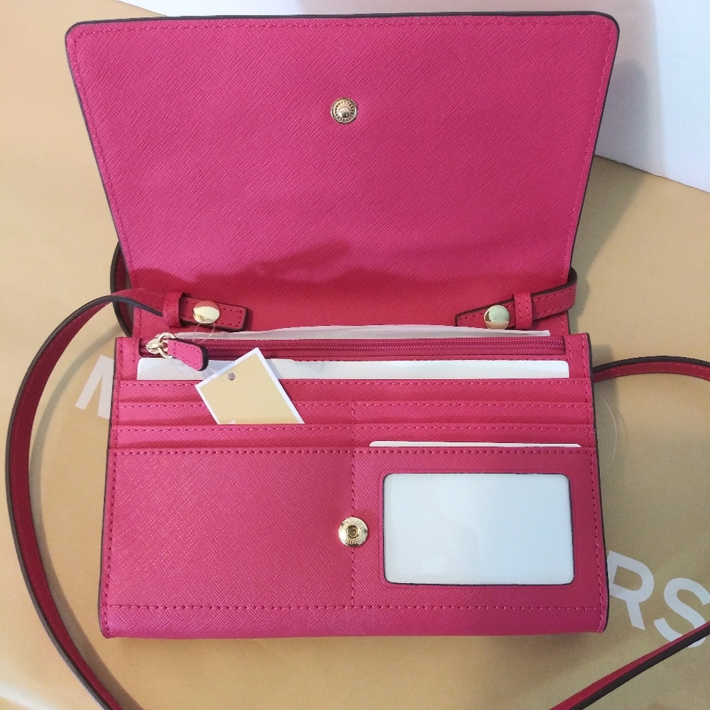 NWT MICHAEL KORS LARGE PHONE CROSSBODY BAG CASE CL - Picture 4 of 8